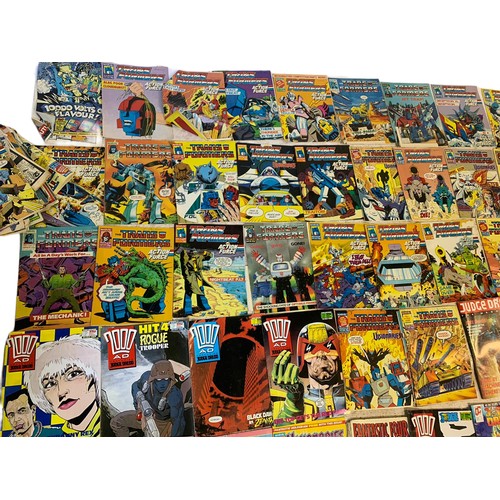 286b - Large quantity of comics. Mostly Marvel Transformers. Also Judge Dredd, Action Force etc.