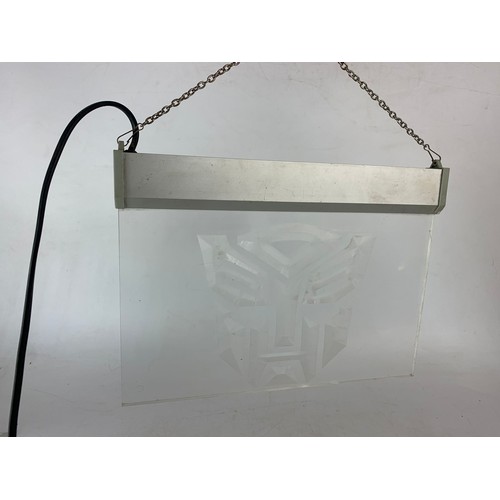 758 - Transformers light up hanging. 31/22cm