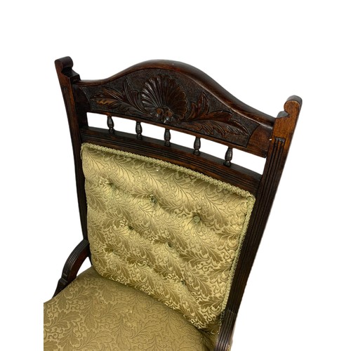 1013 - Edwardian nursing chair. 61/57/93cm