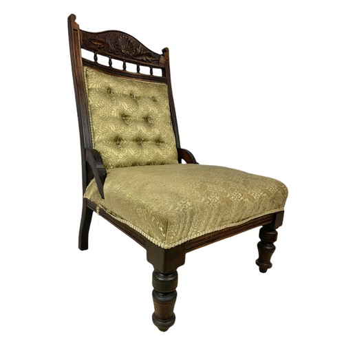 1013 - Edwardian nursing chair. 61/57/93cm