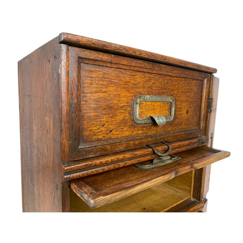 930 - Edwardian German oak chest of drawers. 41/32/76cm