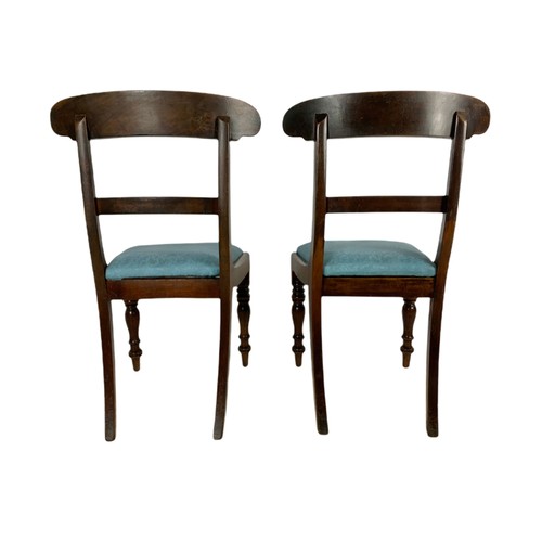 999 - Pair of mid Victorian mahogany bar back side chairs