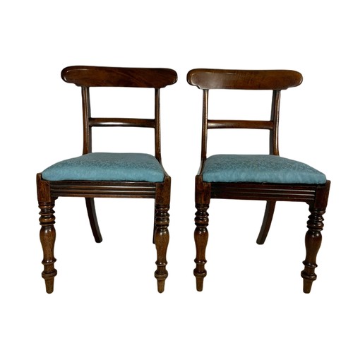 999 - Pair of mid Victorian mahogany bar back side chairs