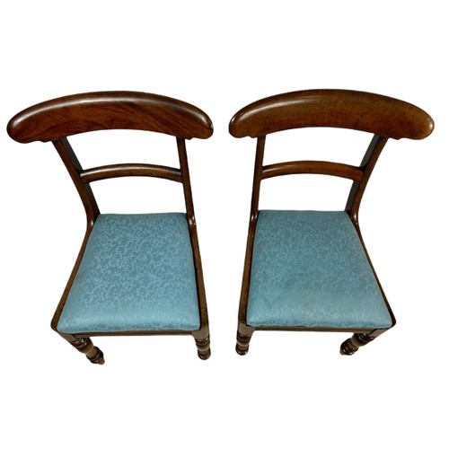 999 - Pair of mid Victorian mahogany bar back side chairs