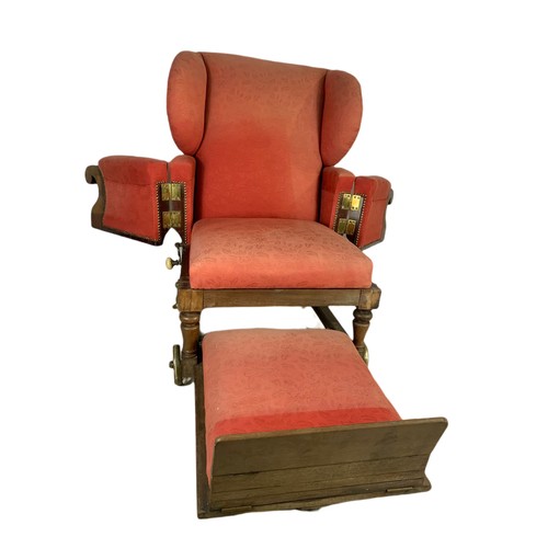 935 - A Victorian mahogany convalescence armchair by John Ward, London, 1880/1900. 76/79/107cm.