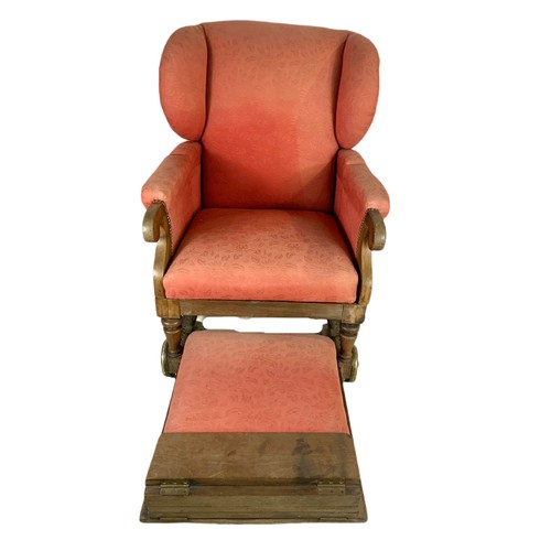 935 - A Victorian mahogany convalescence armchair by John Ward, London, 1880/1900. 76/79/107cm.