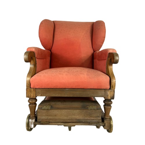 935 - A Victorian mahogany convalescence armchair by John Ward, London, 1880/1900. 76/79/107cm.