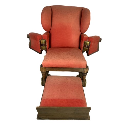 935 - A Victorian mahogany convalescence armchair by John Ward, London, 1880/1900. 76/79/107cm.