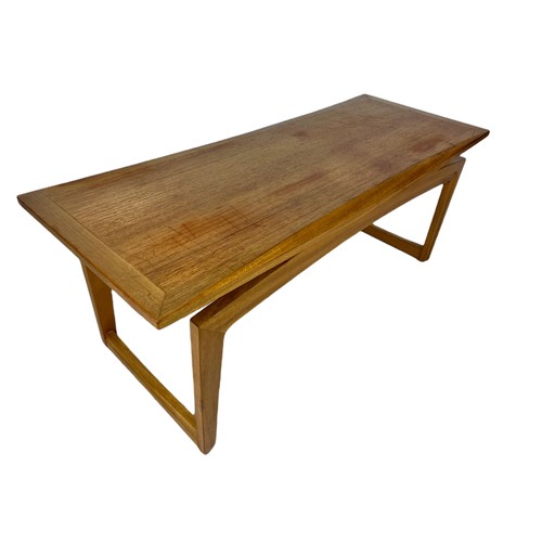 936 - Teak mid century coffee table by Remploy. 106/40/42