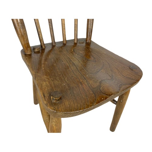 1005 - Set of 4 Victorian stick back kitchen chairs.