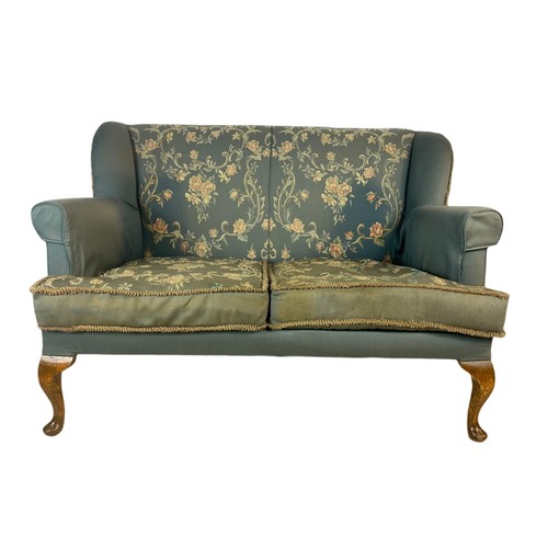 1064 - 1950’s wingback 2 seater sofa. 126cm