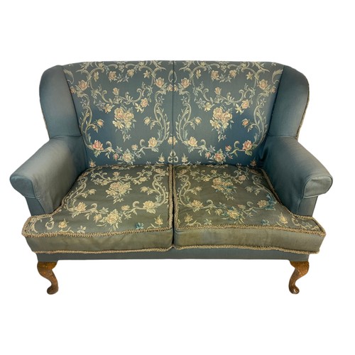 1064 - 1950’s wingback 2 seater sofa. 126cm