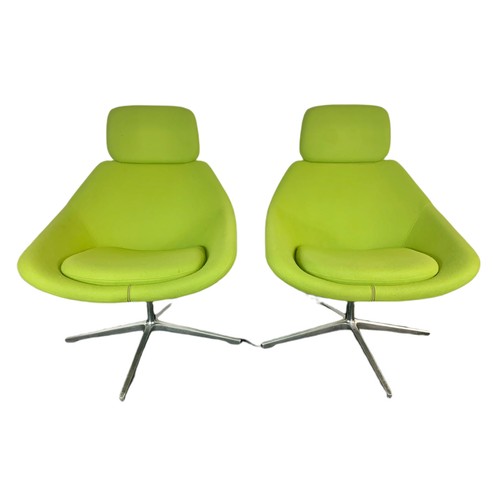 1047 - Pair of Allermuir mid century modern swivel chairs.