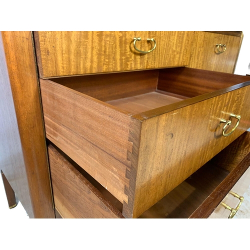 1037 - 1960’s teak mid century cocktail/writing cabinet with fitted interior.  114/41/114cm