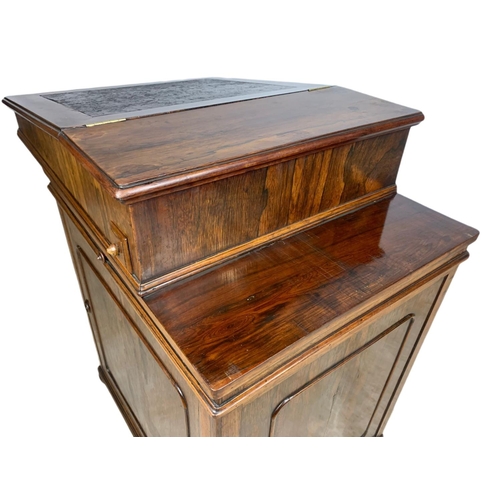 1051 - Regency rosewood Davenport desk with Birdseye maple, circa 1820s, 51x63x81cm