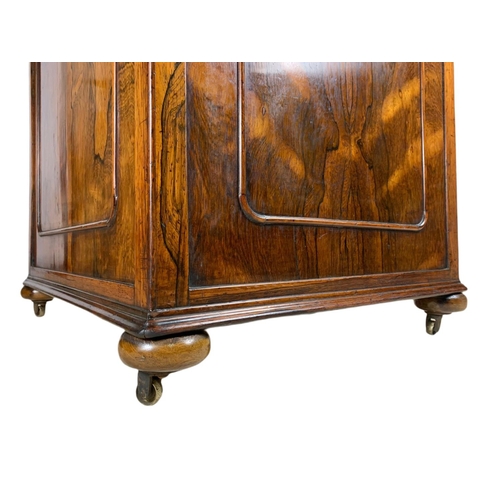 1051 - Regency rosewood Davenport desk with Birdseye maple, circa 1820s, 51x63x81cm