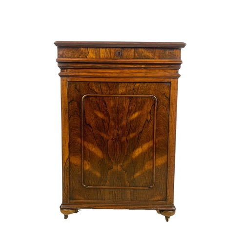 1051 - Regency rosewood Davenport desk with Birdseye maple, circa 1820s, 51x63x81cm