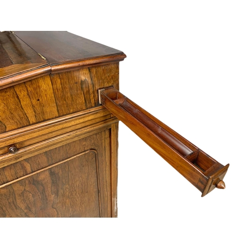 1051 - Regency rosewood Davenport desk with Birdseye maple, circa 1820s, 51x63x81cm