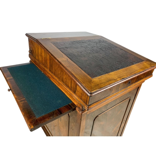 1051 - Regency rosewood Davenport desk with Birdseye maple, circa 1820s, 51x63x81cm