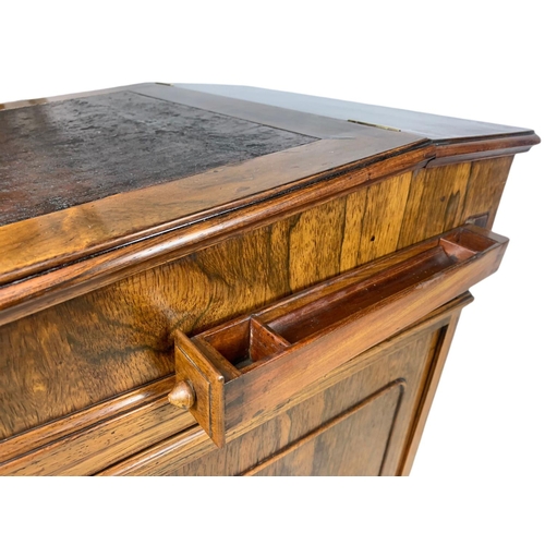 1051 - Regency rosewood Davenport desk with Birdseye maple, circa 1820s, 51x63x81cm