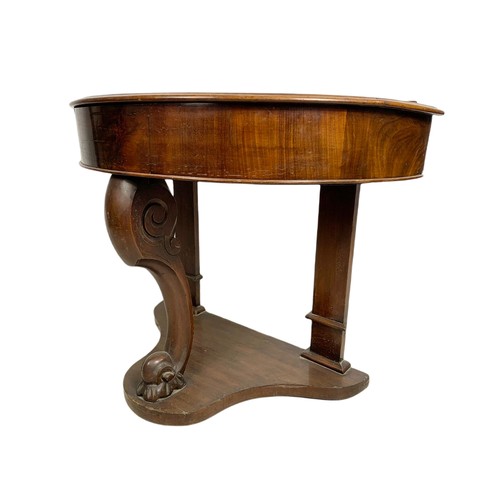 1018a - Victorian mahogany console table, 89cm x 44cm x 69cm