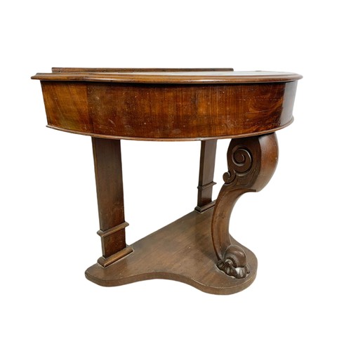 1018a - Victorian mahogany console table, 89cm x 44cm x 69cm