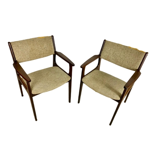 894 - 8 Danish rosewood mid century chairs possibly by Henning Kjaernulf.