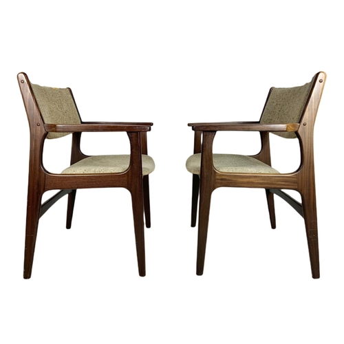 894 - 8 Danish rosewood mid century chairs possibly by Henning Kjaernulf.