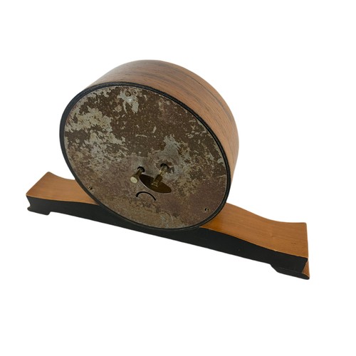 742 - 1960’s mid century walnut Bentima mantle clock. 29cm