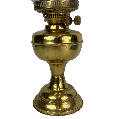 733 - Early 20th century brass oil lamp. 50cm