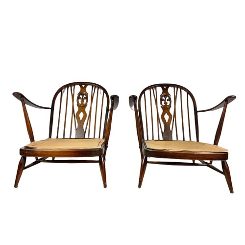 956 - Pair of Ercol mid century armchairs.