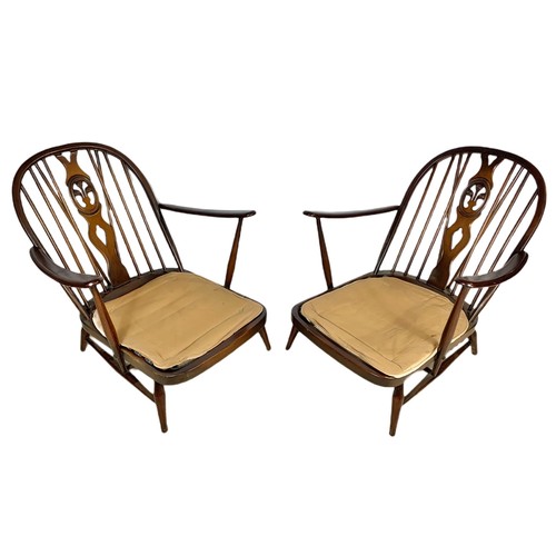 956 - Pair of Ercol mid century armchairs.