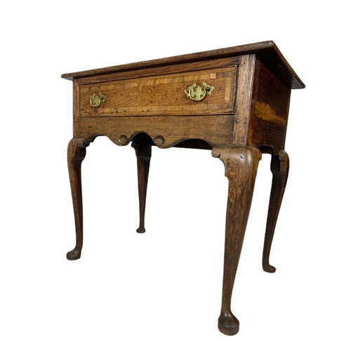 954 - Georgian oak lowboy. 77.5/45/71.5cm