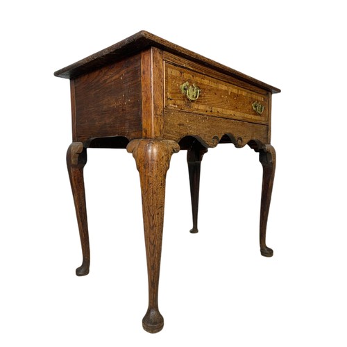 954 - Georgian oak lowboy. 77.5/45/71.5cm