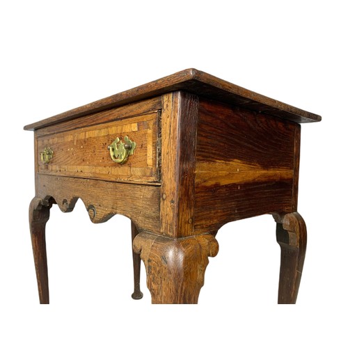 954 - Georgian oak lowboy. 77.5/45/71.5cm