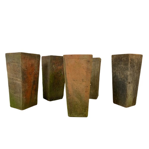 718 - 5 Edwardian terracotta planters 31cm