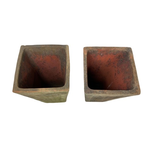 720 - Pair of Larger Edwardian terracotta planters 21/40.5cm