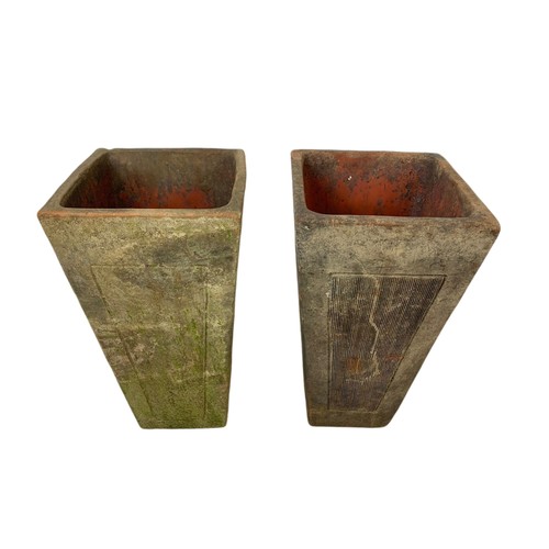 720 - Pair of Larger Edwardian terracotta planters 21/40.5cm