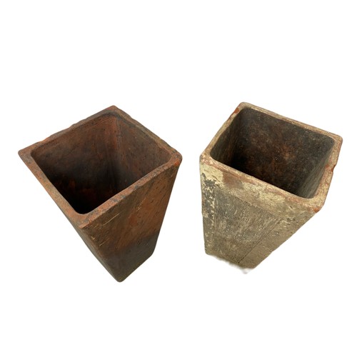 721 - Near pair of Edwardian terracotta planters. 21/40.5cm