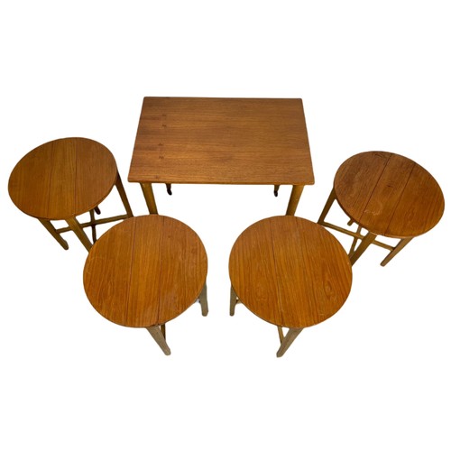 967 - Danish teak mid century nest of table designed by Poul Hundevad.