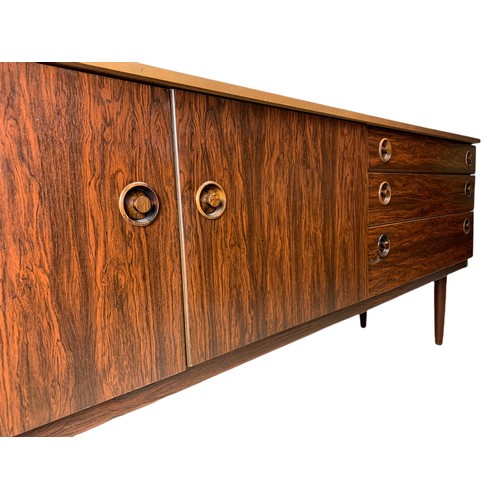 970 - Greaves & Thomas rosewood mid century sideboard. 176.5/43/72.5cm