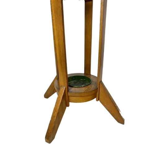 1031 - Tall 1930’s oak hat and coat stand. 200cm