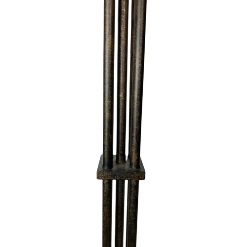 1079 - Pair of tall metal standard lamps. 152.5cm