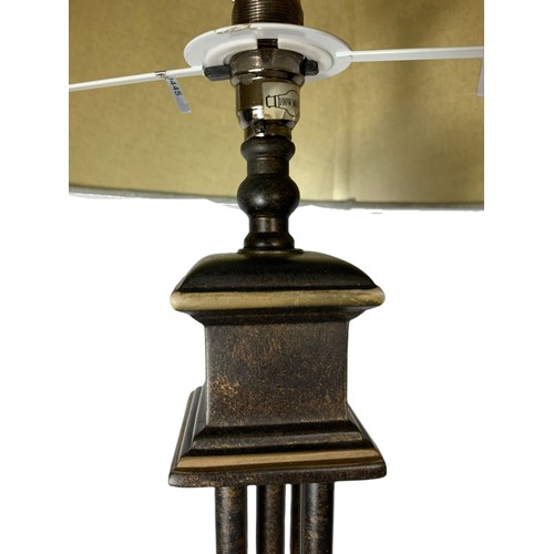 1079 - Pair of tall metal standard lamps. 152.5cm