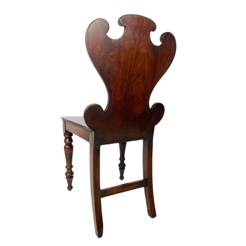 1080 - Victorian mahogany hall chair