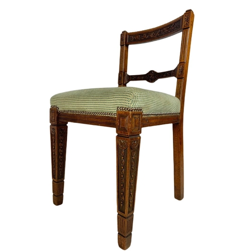 1087 - Set of 6 late 19th century carved oak dining chairs