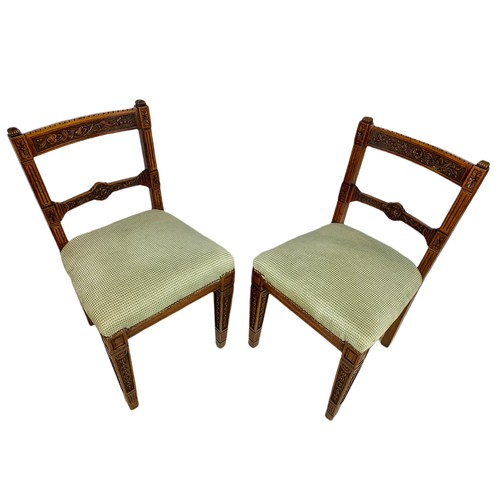 1087 - Set of 6 late 19th century carved oak dining chairs