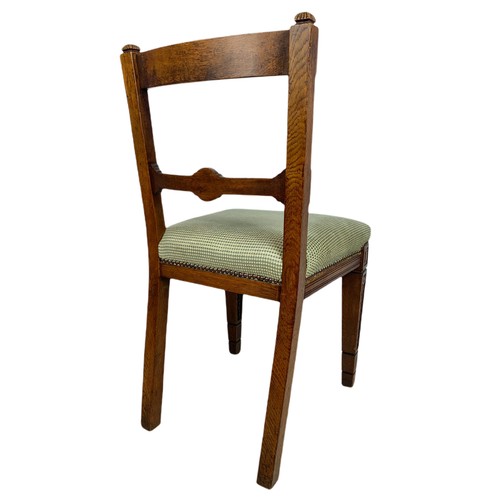 1087 - Set of 6 late 19th century carved oak dining chairs