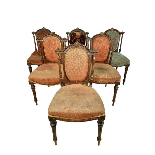 1106 - Set Of 6 Victorian chairs