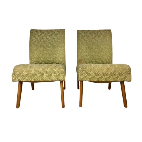 1035a - Pair of vintage side chairs. 44/50/73cm